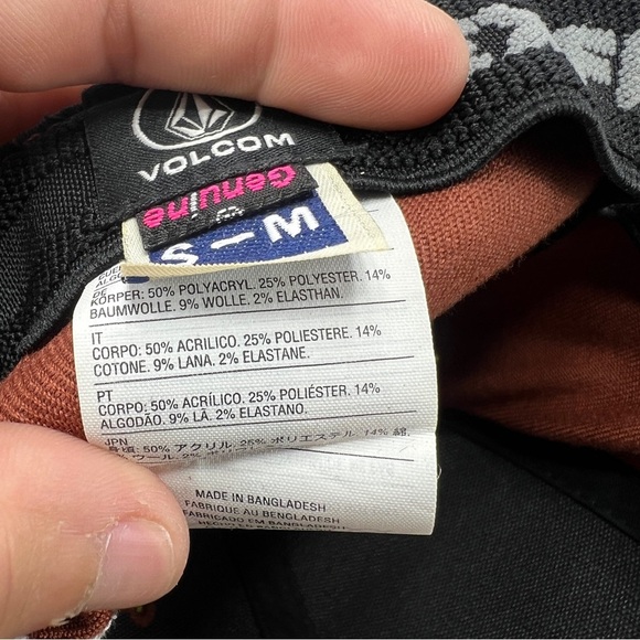 Volcom Men’s Two-Tone Brown and Cream Hat Size S-M - Picture 8 of 10